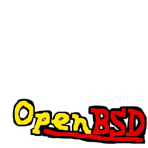 a drawing with the text "my tablet doesn't work on OpenBSD", with the OpenBSD logo crudely drawn at the bottom