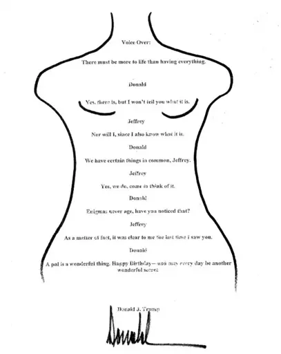 Epstein Birthday Letter With Trump’s Signature Revealed